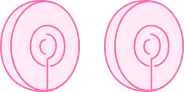 Two pink cross-sectional illustrations of Pauls Homemade Logo