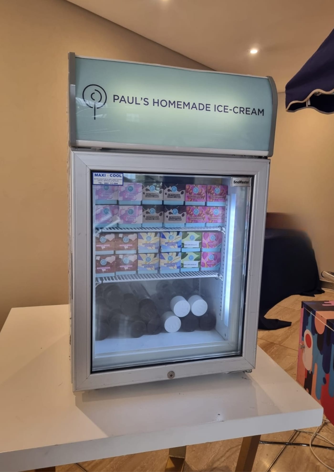 Paul's Homemade Countertop Freezer setup