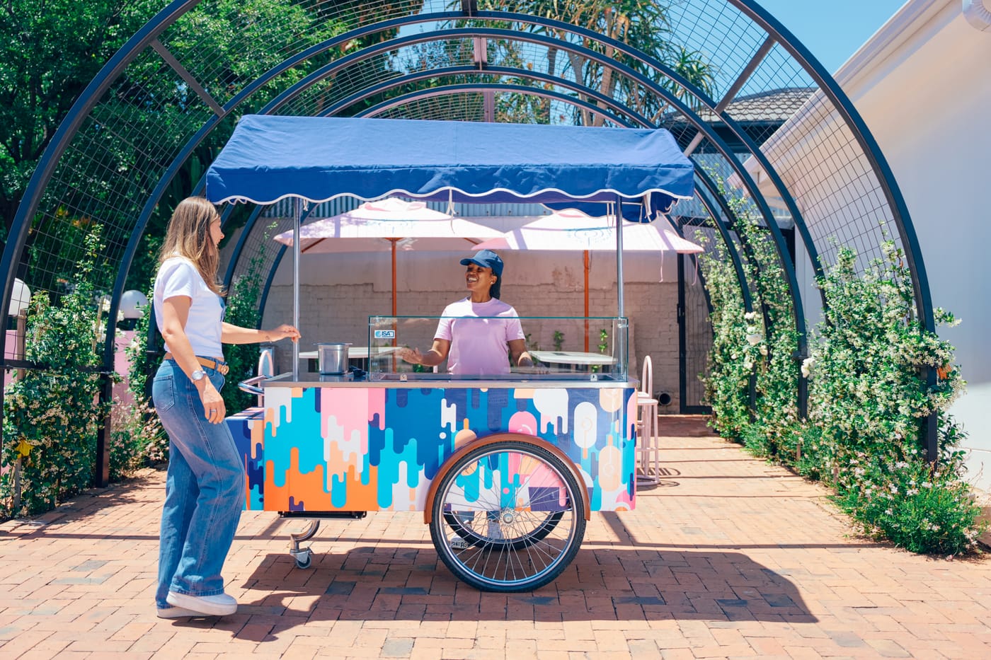 Paul's Homemade Scooping Cart setup