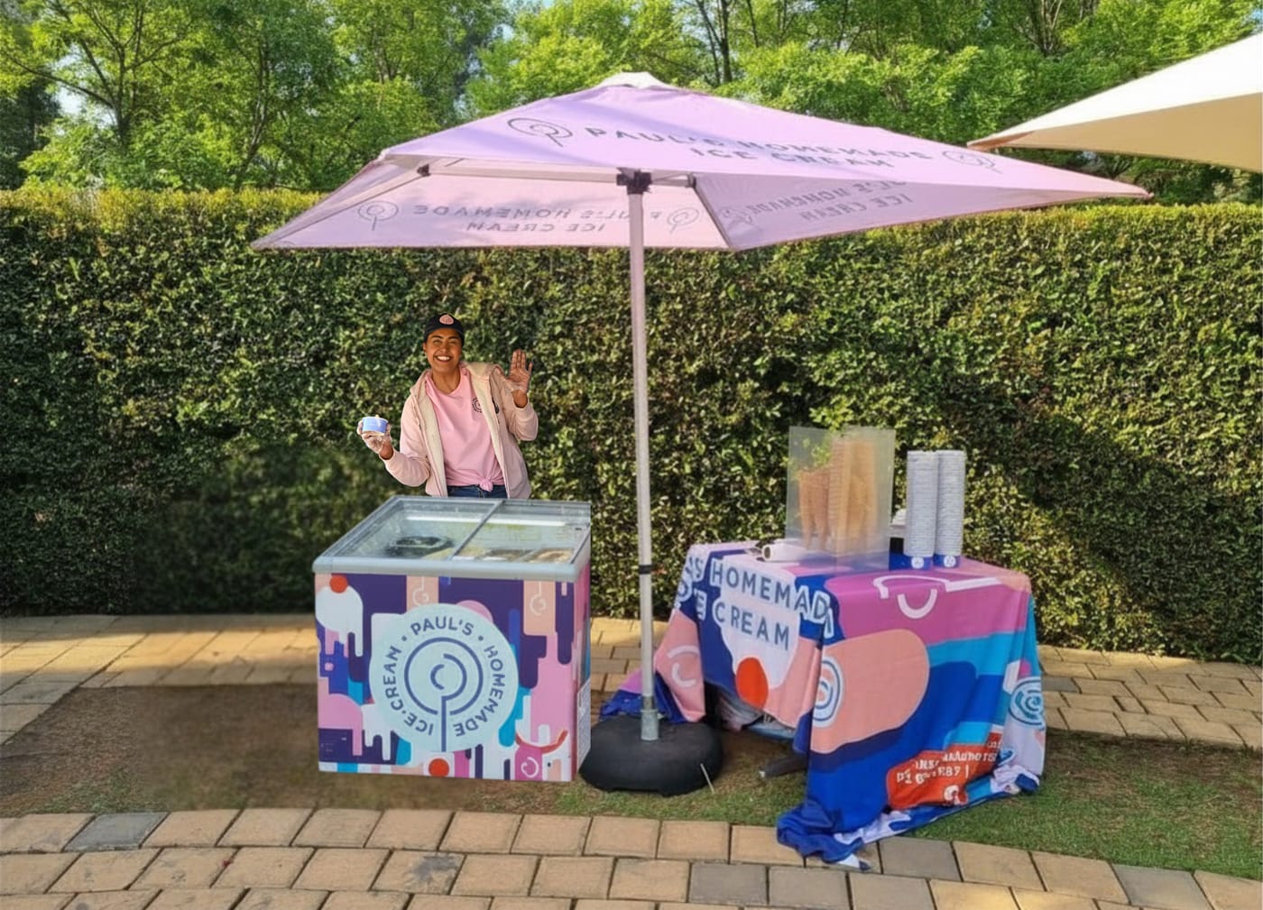 Paul's Homemade Scooping Freezer setup